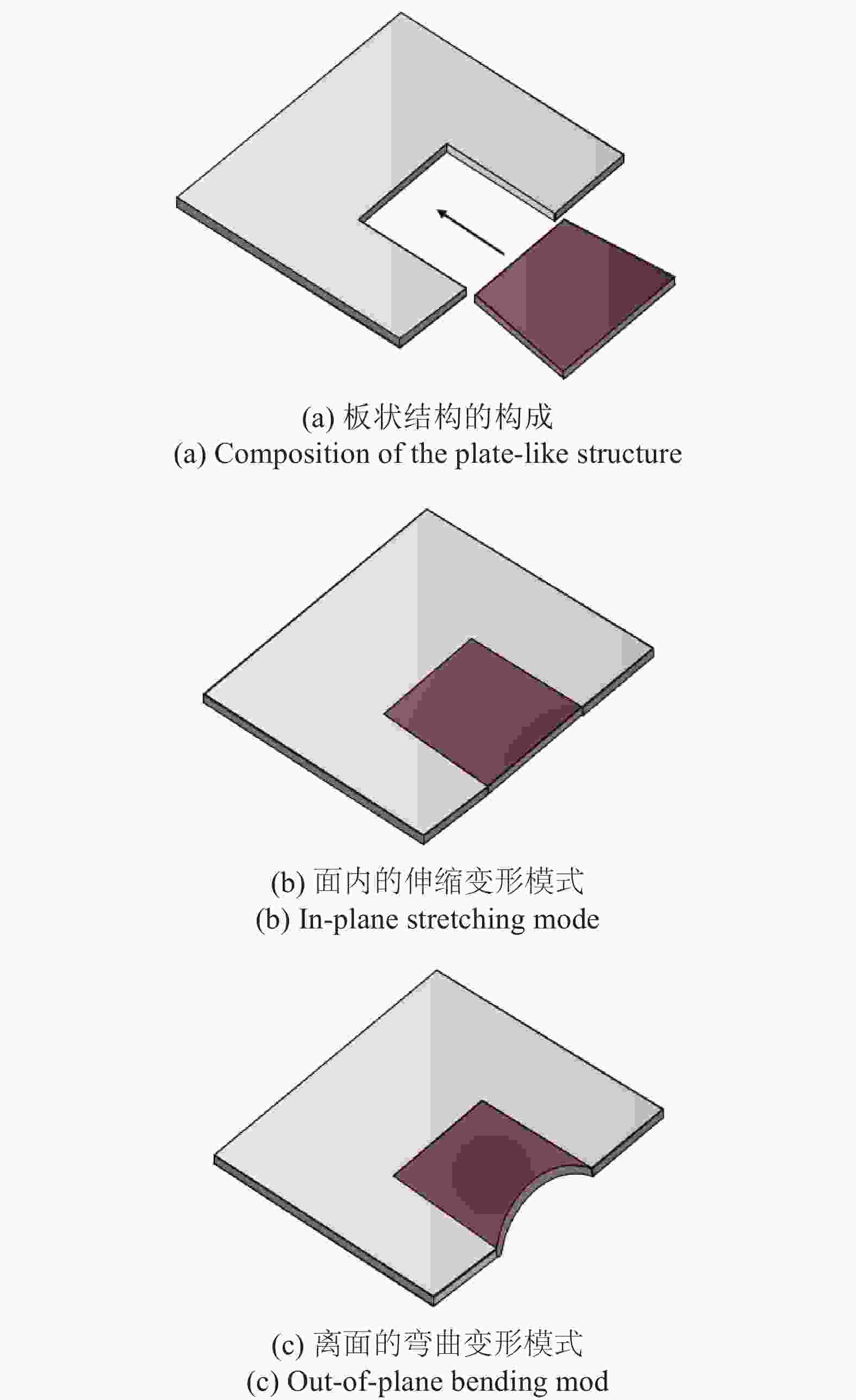 板状结构自发大变形问题的三维数值分析